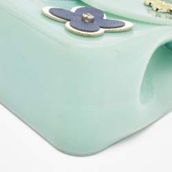 Furla Green Rubber Mini Floral Candy Bon Bon Bag