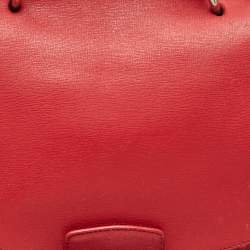 Furla Red Leather Large Julia Top Handle Bag