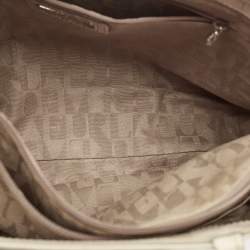 Furla Light Beige Croc Embossed Leather Practica Tote
