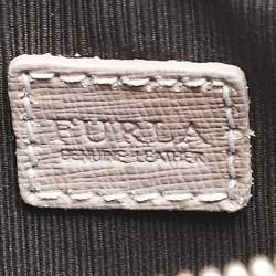 Furla Black/Dye White Leather Double Pouch