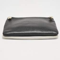 Furla Black/Dye White Leather Double Pouch