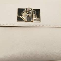 Furla Light Grey Leather 1927 Top Handle Bag