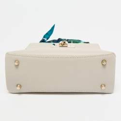 Furla Light Grey Leather 1927 Top Handle Bag