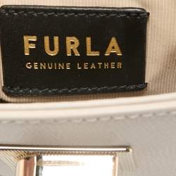 Furla Light Grey Leather 1927 Top Handle Bag