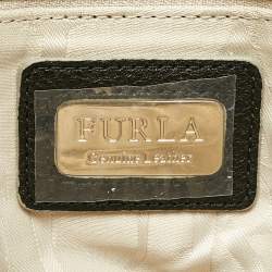 Furla Black Leather Zip Hobo