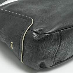 Furla Black Leather Zip Hobo