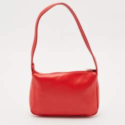 Furla Red Leather Logo Shoulder Bag