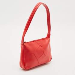 Furla Red Leather Logo Shoulder Bag