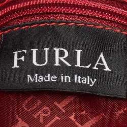 Furla Red Leather Logo Shoulder Bag