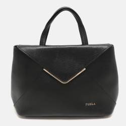 Furla Black Leather Kelis Tote