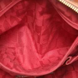 Furla Brown Leather Zip Detail Satchel