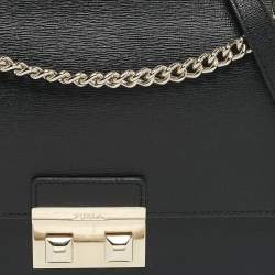 Furla Black Leather Bella Crossbody Bag