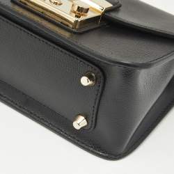 Furla Black Leather Mini Metropolis Crossbody Bag