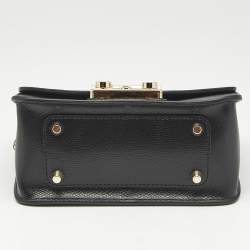 Furla Black Leather Mini Metropolis Crossbody Bag
