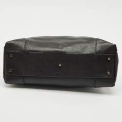 Pre Owned Furla Black Leather Piper Dome Satchel