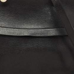 Pre Owned Furla Black Leather Piper Dome Satchel