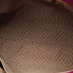 Pre Owned Furla Magenta Leather Agata Satchel