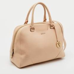 Furla Beige Leather Dolly Satchel