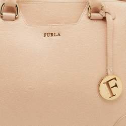 Furla Beige Leather Dolly Satchel
