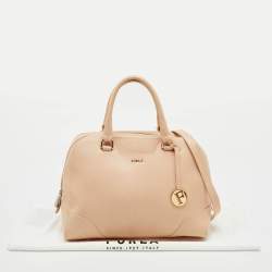 Furla Beige Leather Dolly Satchel