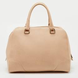Furla Beige Leather Dolly Satchel