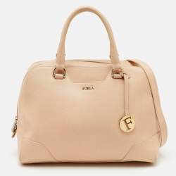 Furla Beige Leather Dolly Satchel