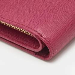 Furla Fuchsia Leather Babylon Compact Wallet