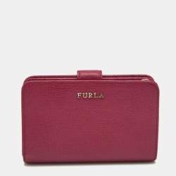 Furla Fuchsia Leather Babylon Compact Wallet