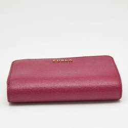 Furla Fuchsia Leather Babylon Compact Wallet