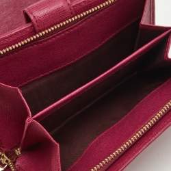 Furla Fuchsia Leather Babylon Compact Wallet