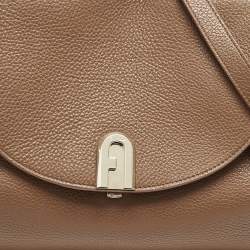 Furla Brown Leather Sleek Top Handle Bag