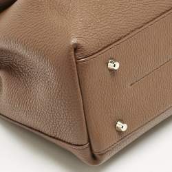 Furla Brown Leather Sleek Top Handle Bag