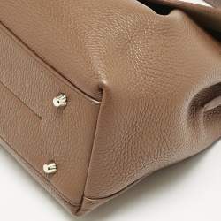 Furla Brown Leather Sleek Top Handle Bag
