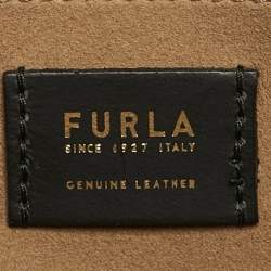 Furla Brown Leather Sleek Top Handle Bag