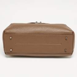 Furla Brown Leather Sleek Top Handle Bag
