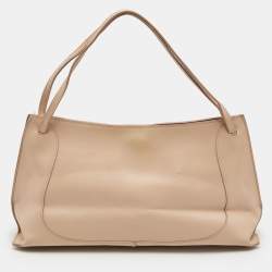Furla Peach Leather Zip Shoulder Bag