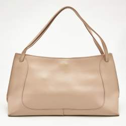 Furla Peach Leather Zip Shoulder Bag
