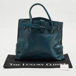 Furla Teal Green Leather Large Greta Tote