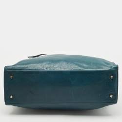 Furla Teal Green Leather Large Greta Tote