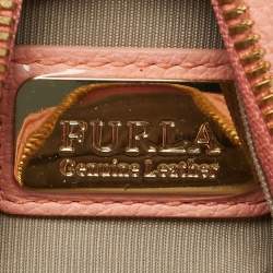 Furla Peach Leather Mini Frida Backpack