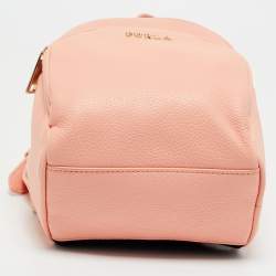 Furla Peach Leather Mini Frida Backpack