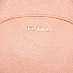 Furla Peach Leather Mini Frida Backpack