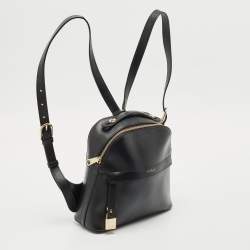 Furla Black Leather Favola Backpack