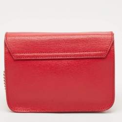 Furla Red Leather Mini Metropolis Chain Shoulder Bag