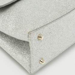 Furla Silver Glitter and Leather Mini 1927 Top Handle Bag