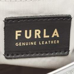 Furla Silver Glitter and Leather Mini 1927 Top Handle Bag