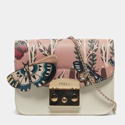 Furla Multicolor Leather Mini Metropolis Changeable Flap Crossbody Bag