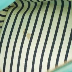 Pre Owned Furla Teal Blue/Black Rubber and Denim Candy Bag