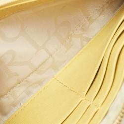 Pre Owned Furla Yellow Leather Zip Continental Wallet