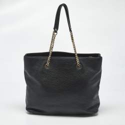 Pre Owned Furla Black Leather Julia Chain Tote